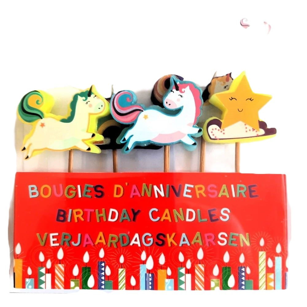 Bougie d'anniversaire Licorne