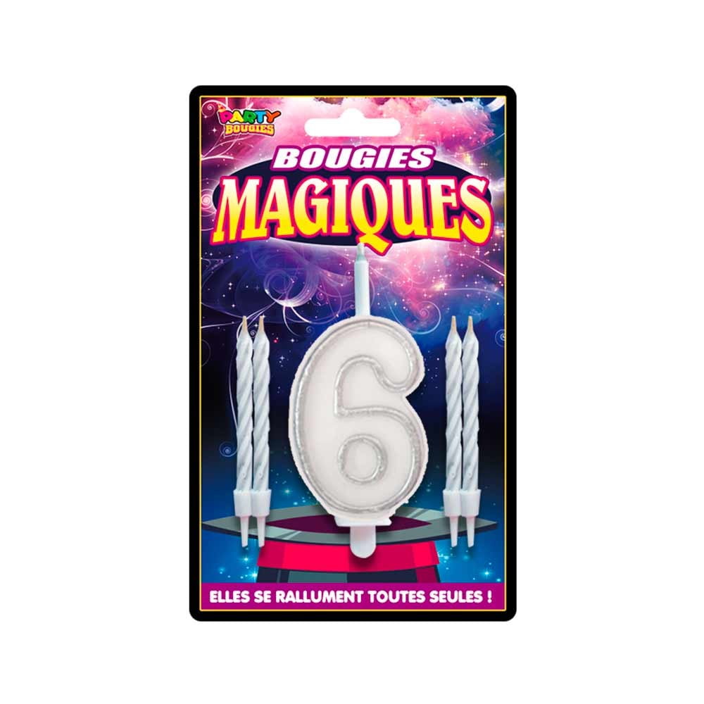 Bougie magique chiffre 6