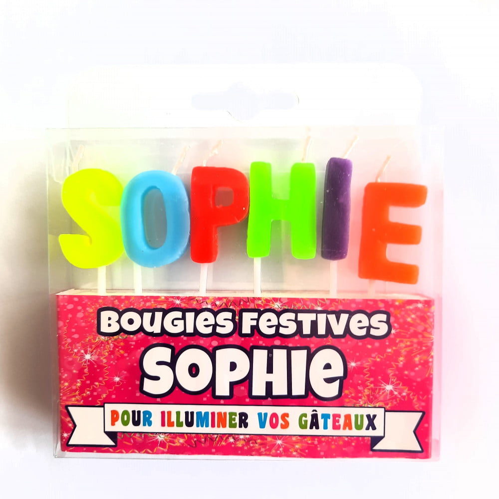 Bougie prénom Sophie