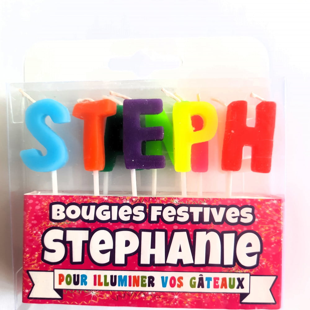 Bougie Prénom Stéphanie ou Stéphane