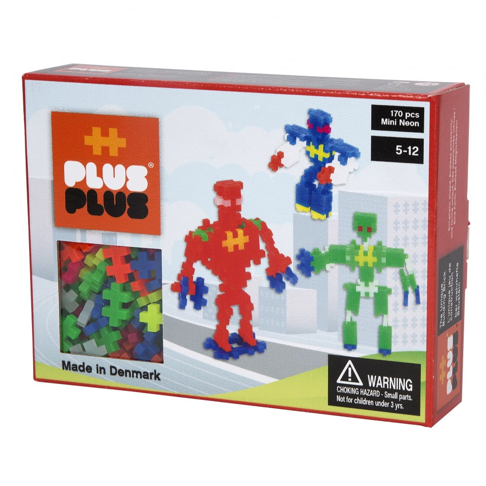 Puzzle en Box de 170 pièces néon Plus-Plus Super robots