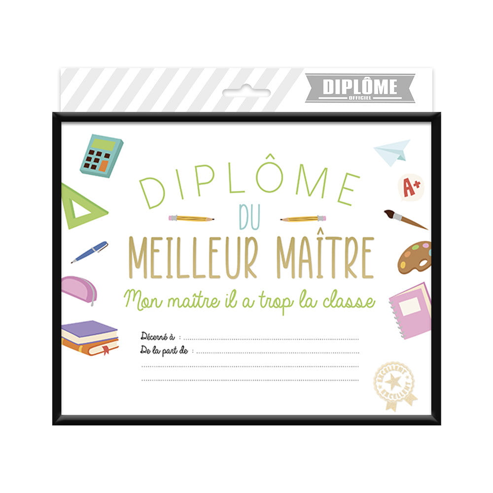 Cadre diplôme du meilleur Maître