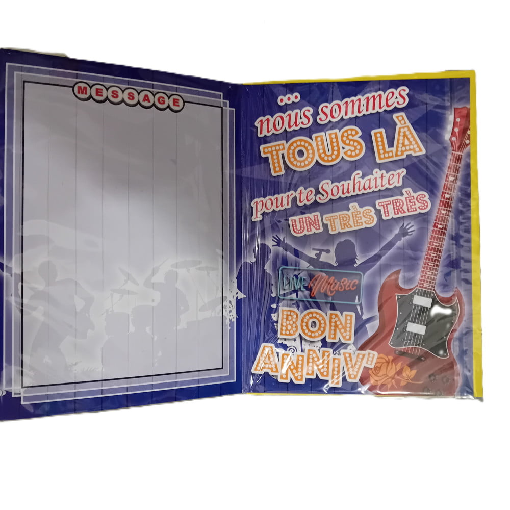 Carte géante anniversaire Rock star