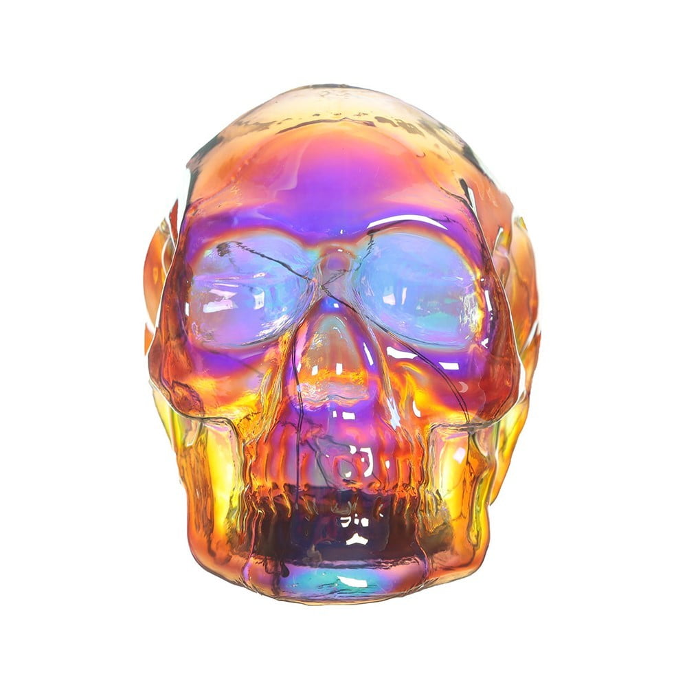 Crâne décoration à led effet iridescent GM