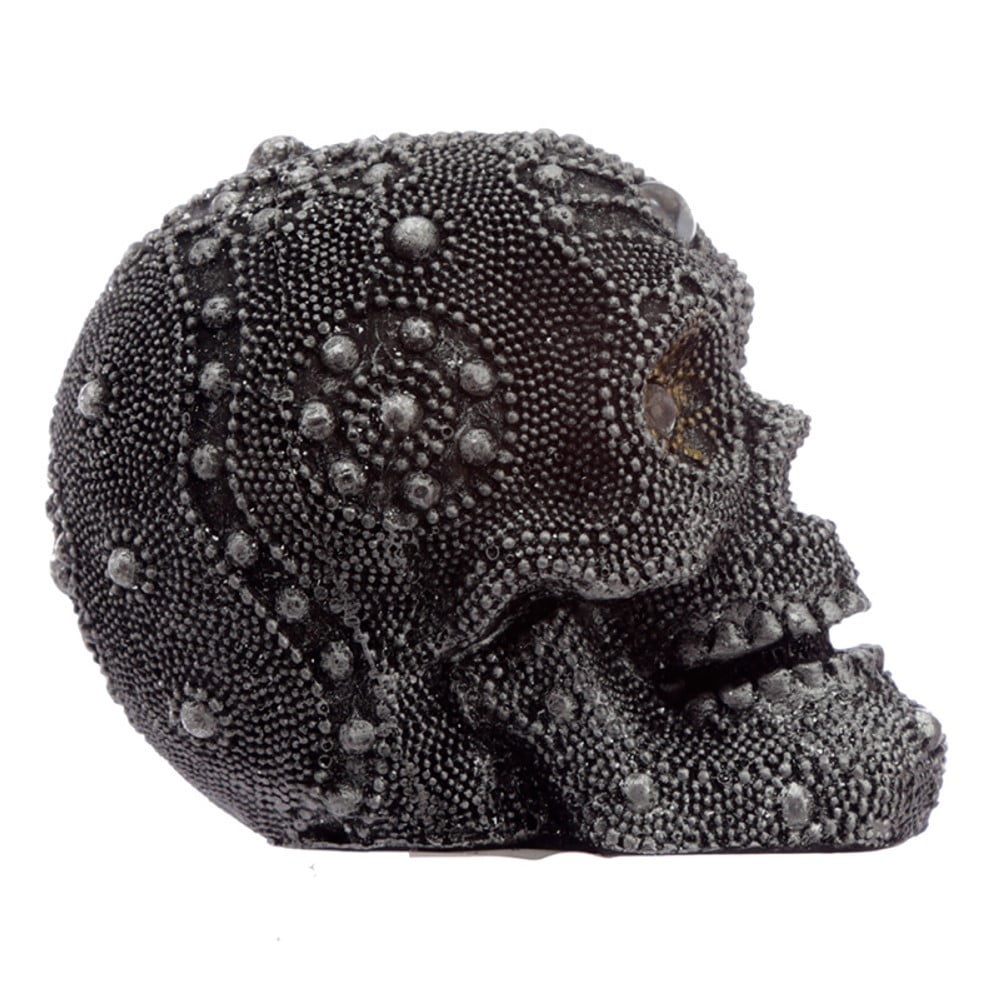 Crâne décoration Bouddha Argenté (petit modèle)