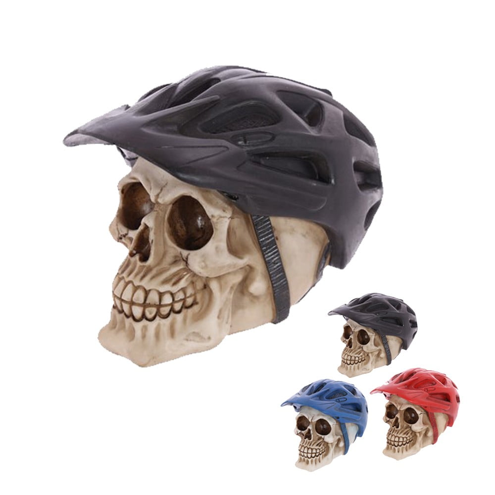 Crâne décoration casque de vélo noir
