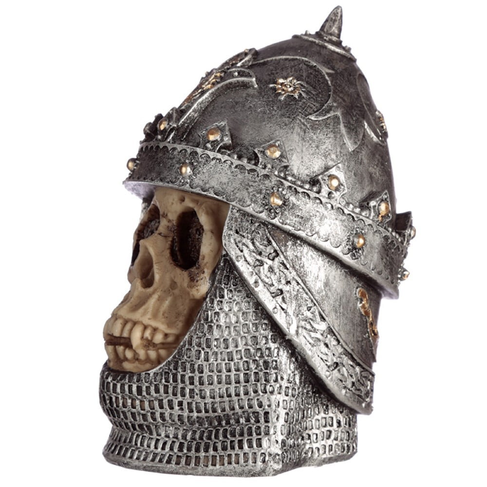 Crâne décoration Chevalier avec casque de Saladin