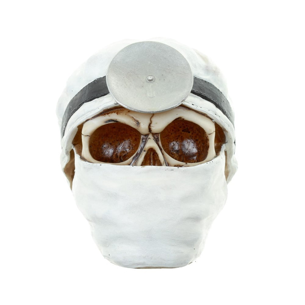 Crâne décoration docteur blanc