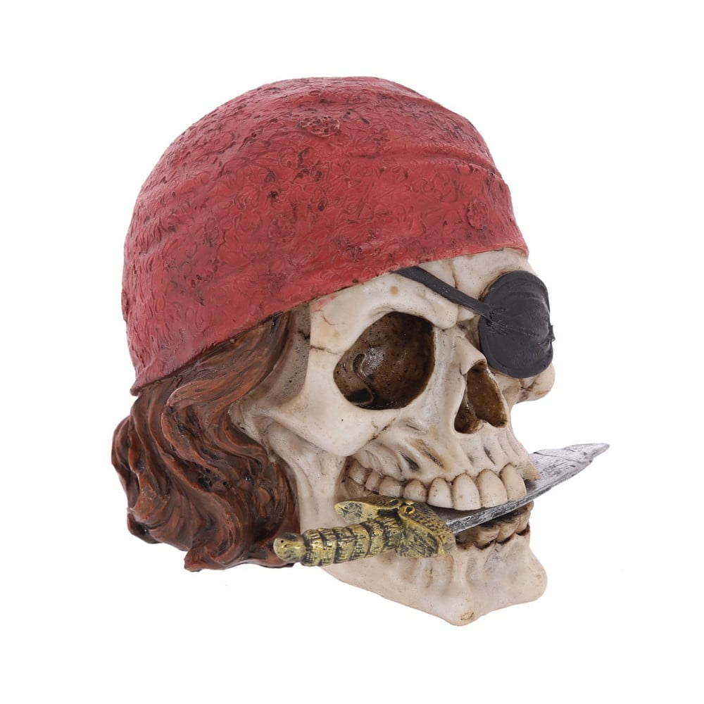 Crâne décoration pirate bandana couteau