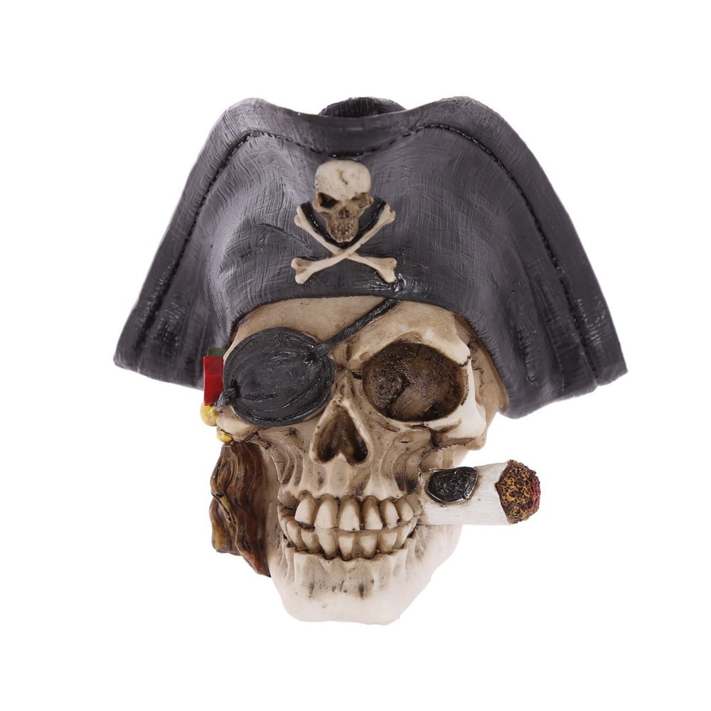 Crâne décoration pirate cigare