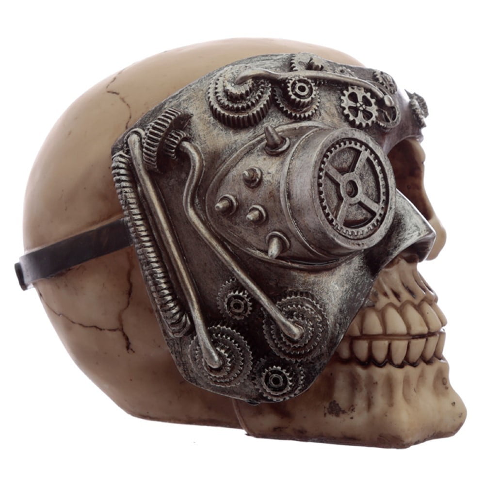 Crâne décoration Steampunk Argent