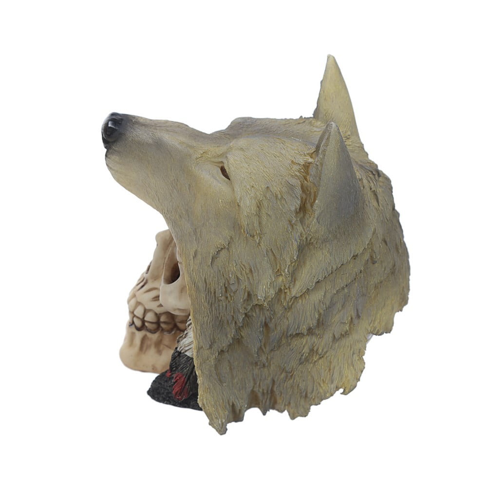 Crâne décoration tête de loup