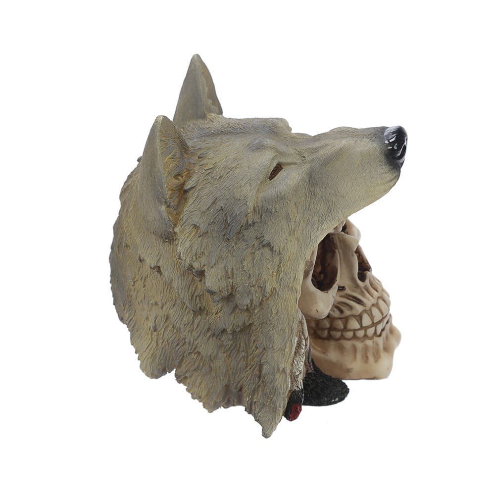 Crâne décoration tête de loup