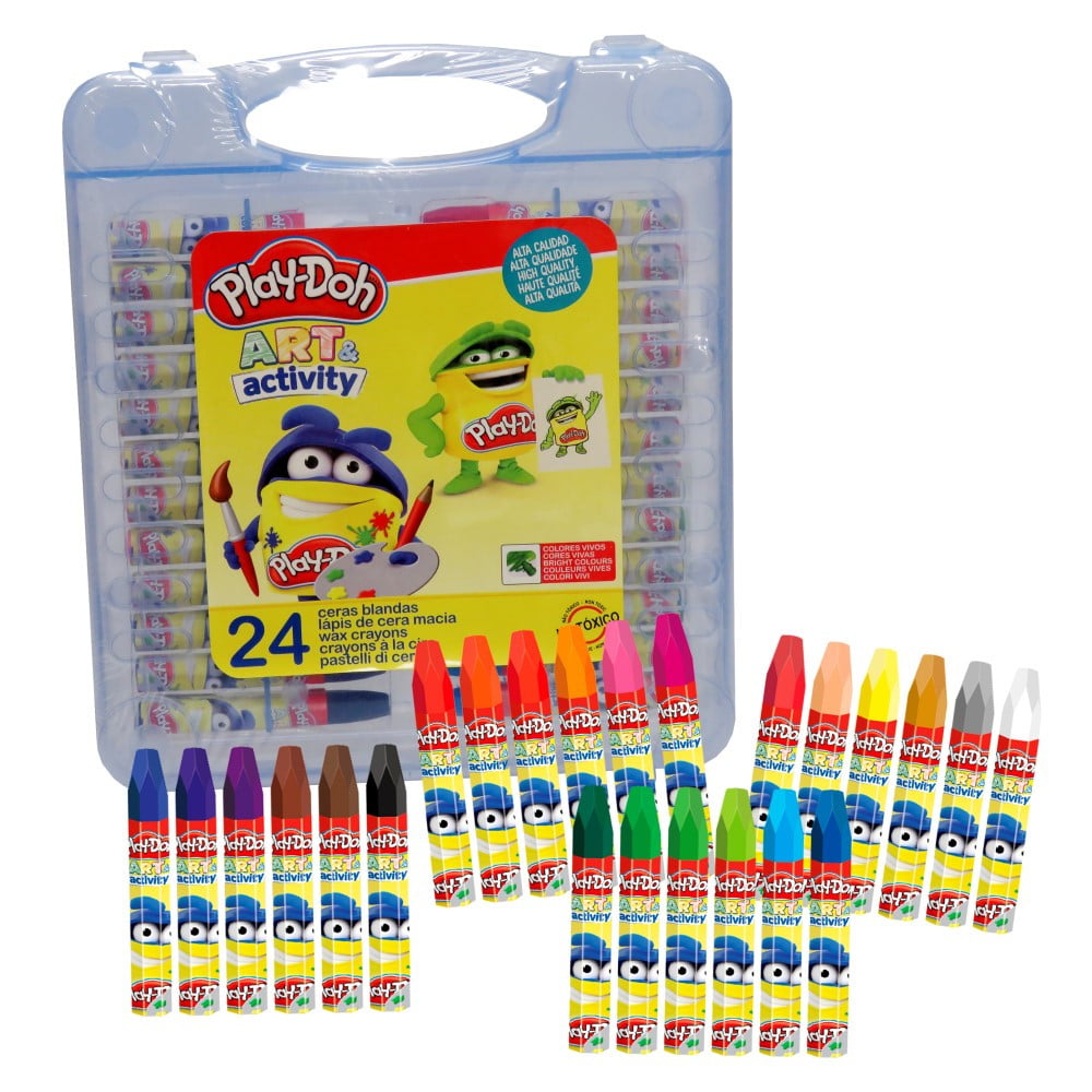 Valisette 24 crayon de couleurs cire Play Doh
