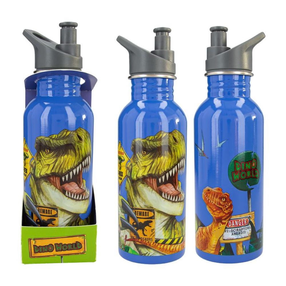 Dino World Gourde en acier inoxydable