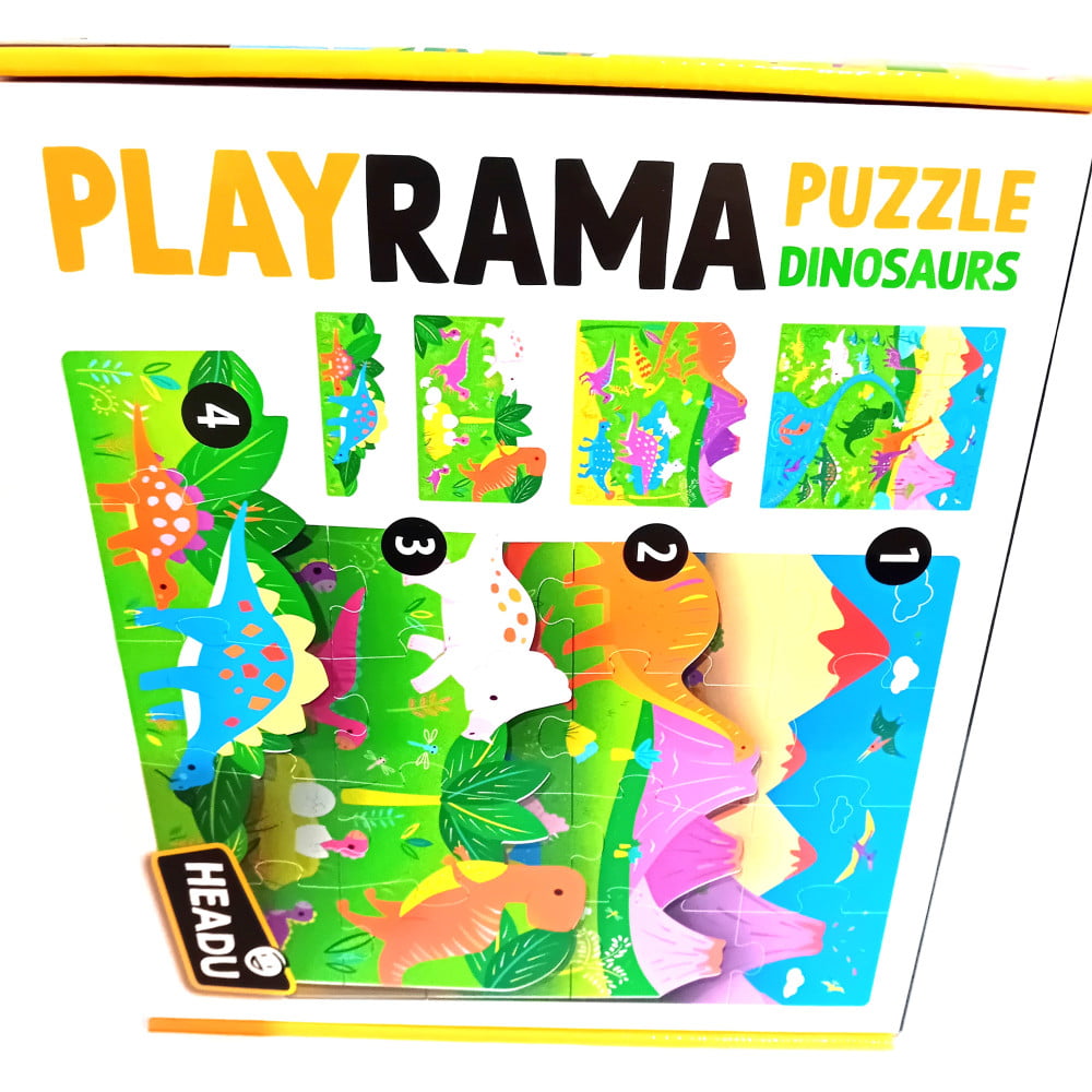 HEADU Playrama Puzzle the Dinosaurs âge à partir de 3 ans