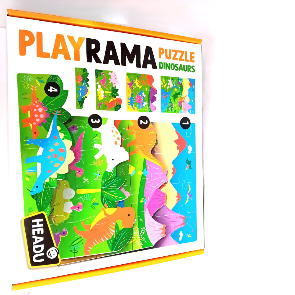 HEADU Playrama Puzzle the Dinosaurs âge à partir de 3 ans