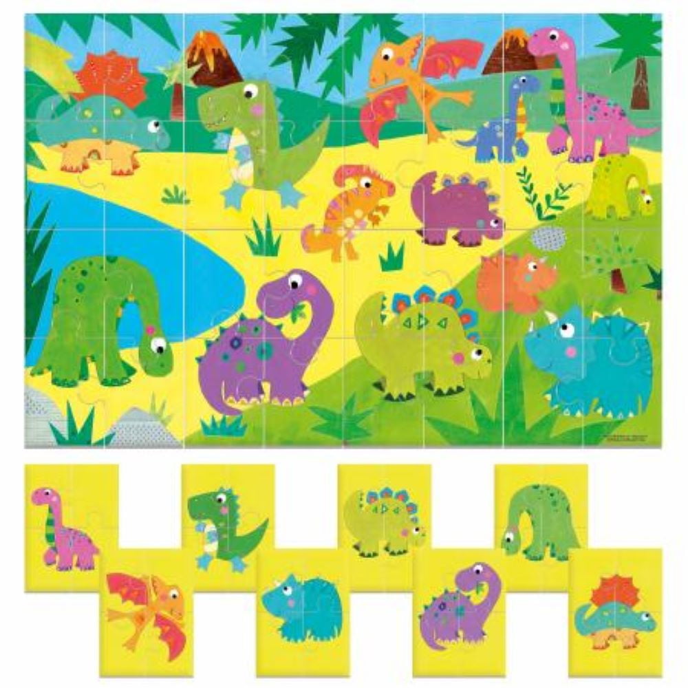 Headu Puzzle 8+1 Dinosaurs âge 2 à 4 ans