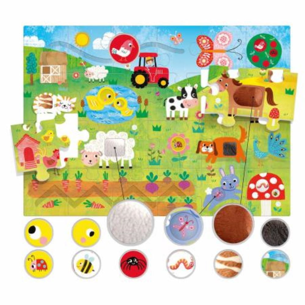 HEADU Tactile Puzzle Montessori âge 1 à 4 ans