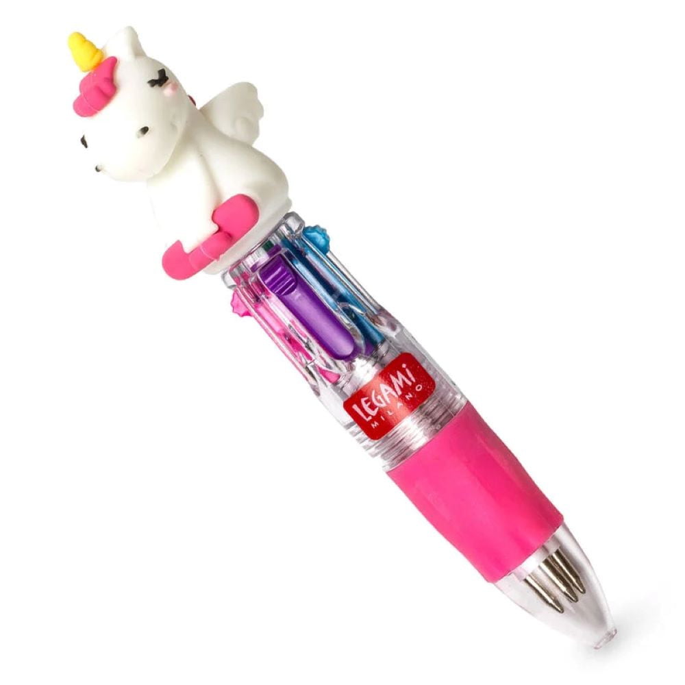 Legami Stylo à Bille 4 Couleurs Licorne