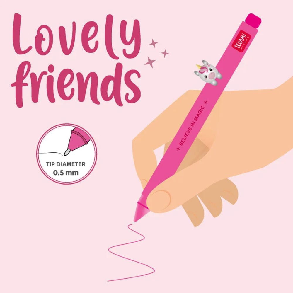 Legami Stylo Gel Lovely Friends Licorne