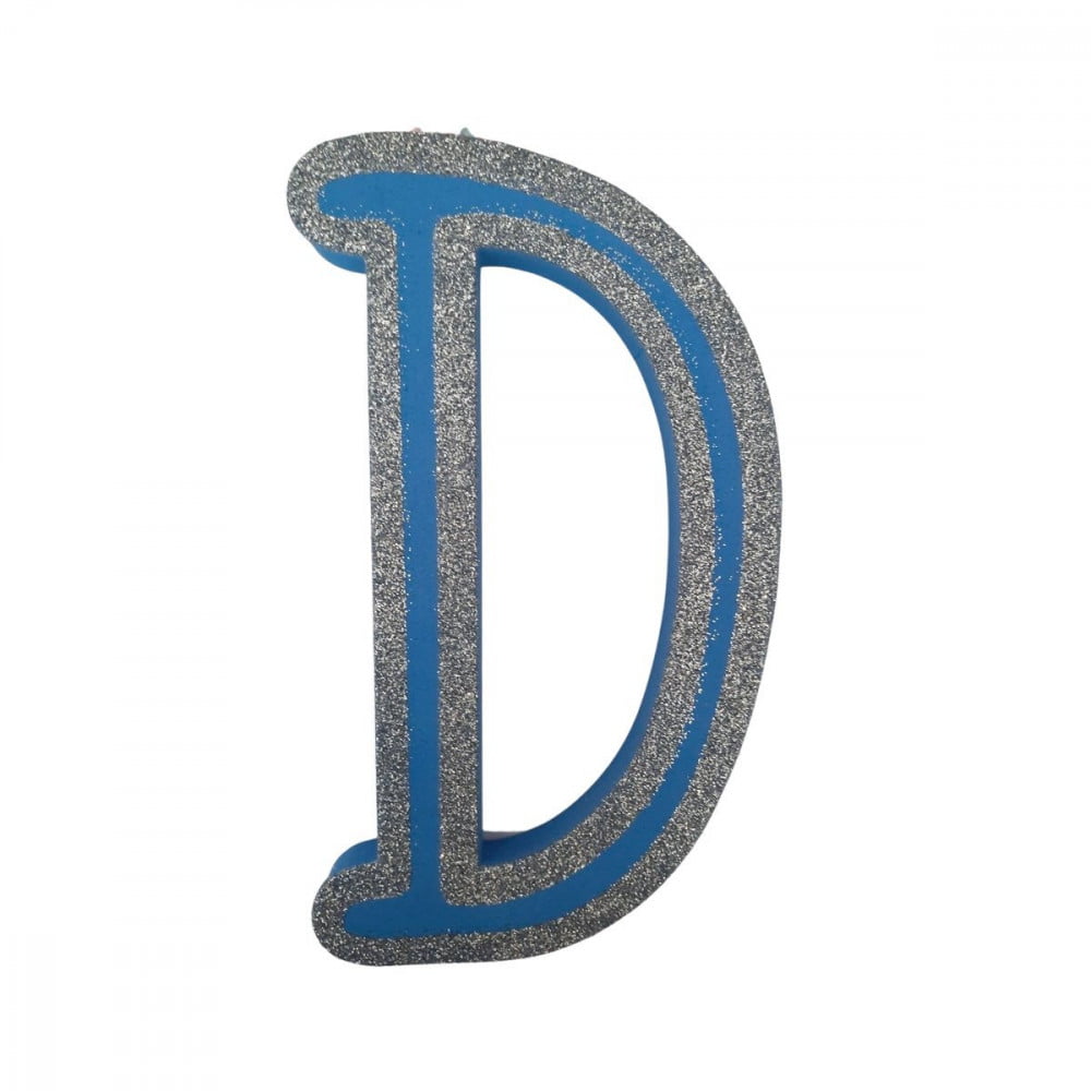 Lettre D de porte Bleue