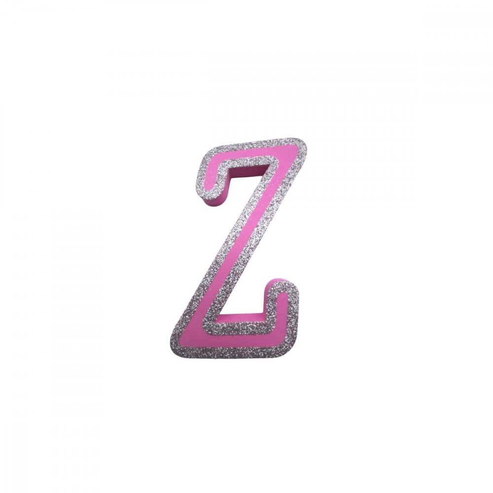 Lettre Z adhésive de porte rose