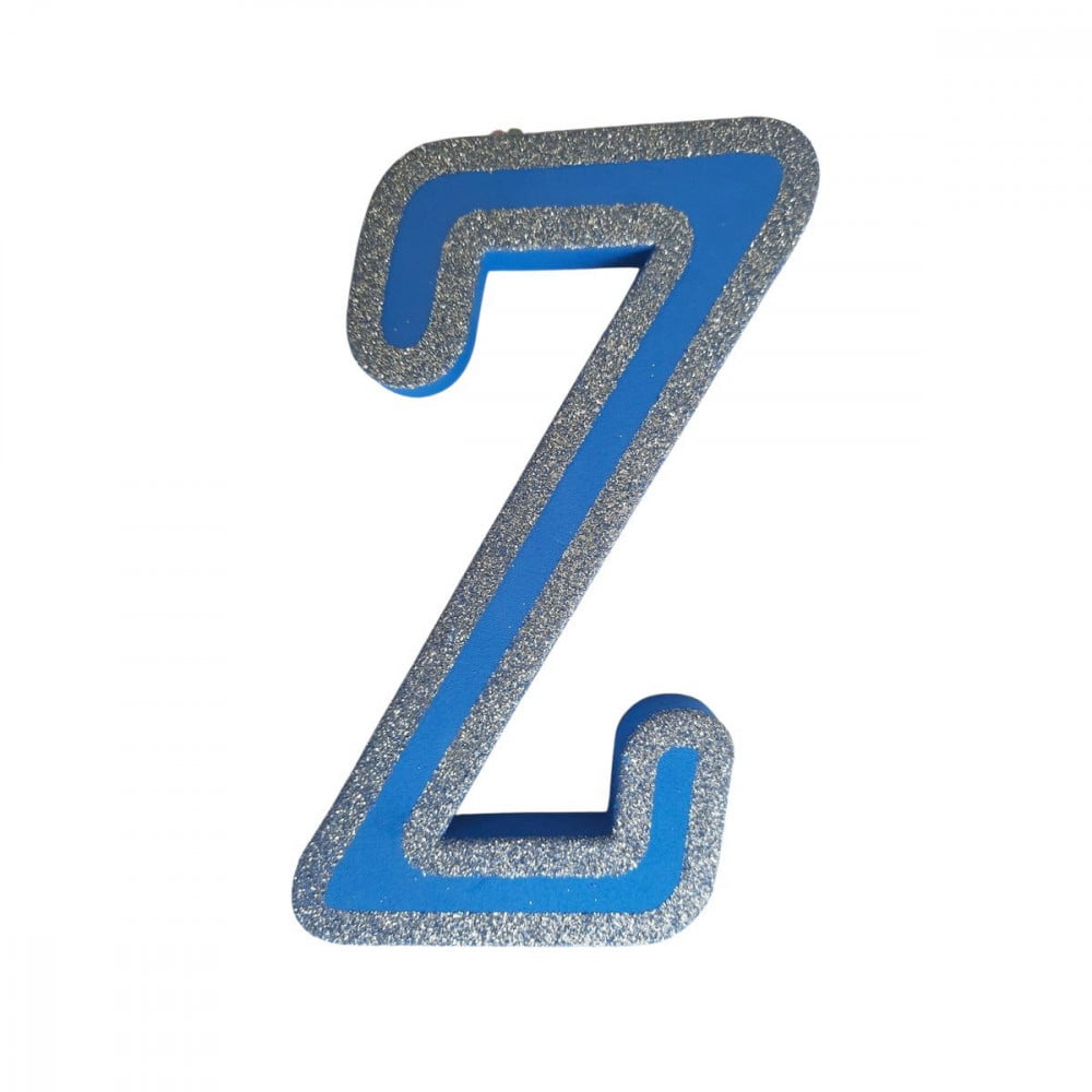 Lettre Z de porte Bleue