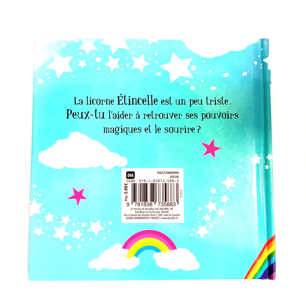 Livre Licorne personnalisé prénom Julia