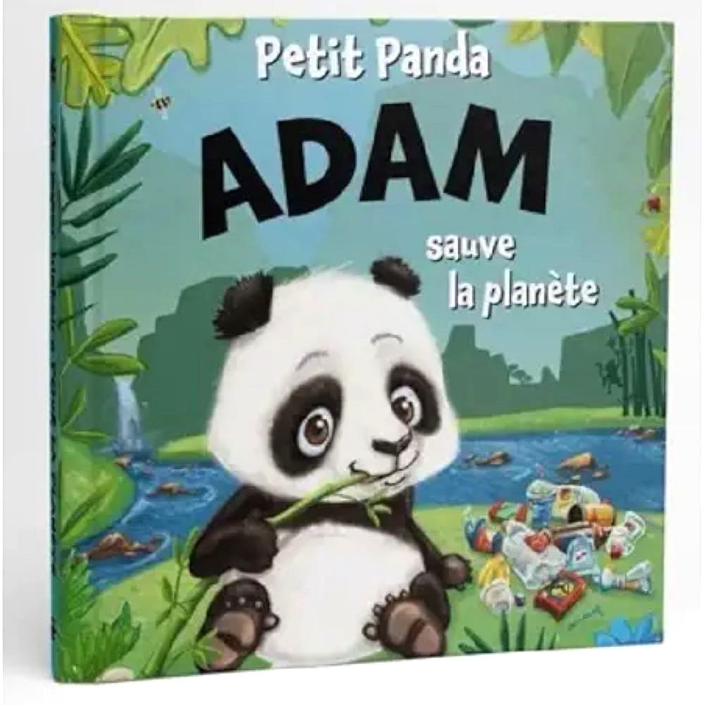 Livre Petit Panda personnalisé prénom Adam