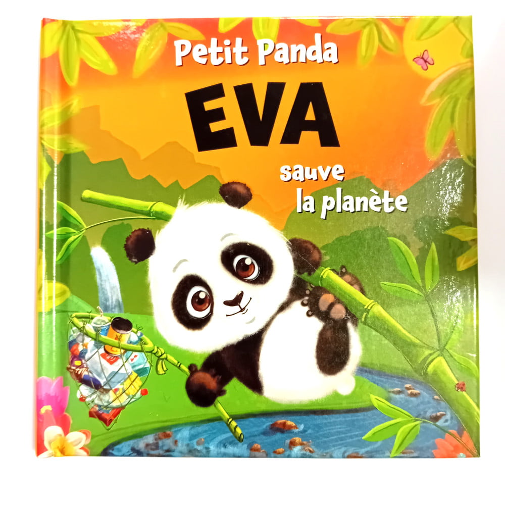 Livre Petit Panda personnalisé prénom Eva