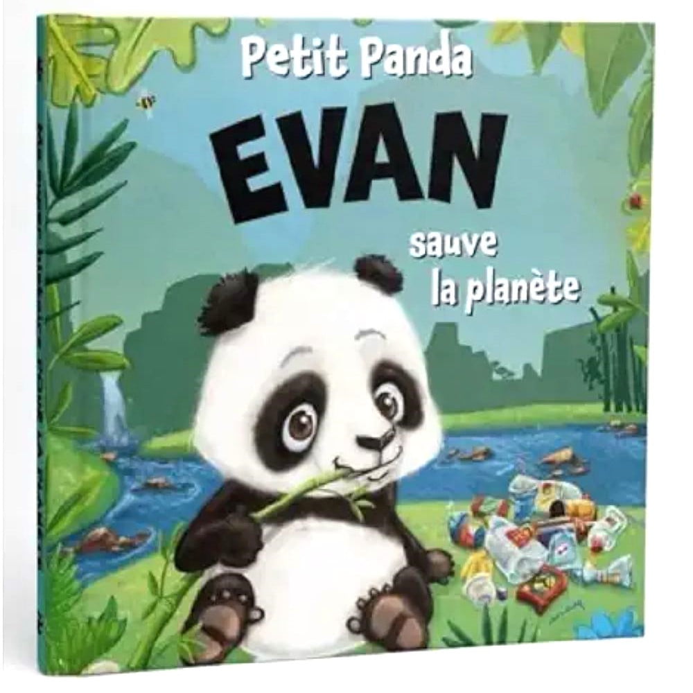 Livre Petit Panda personnalisé prénom Evan