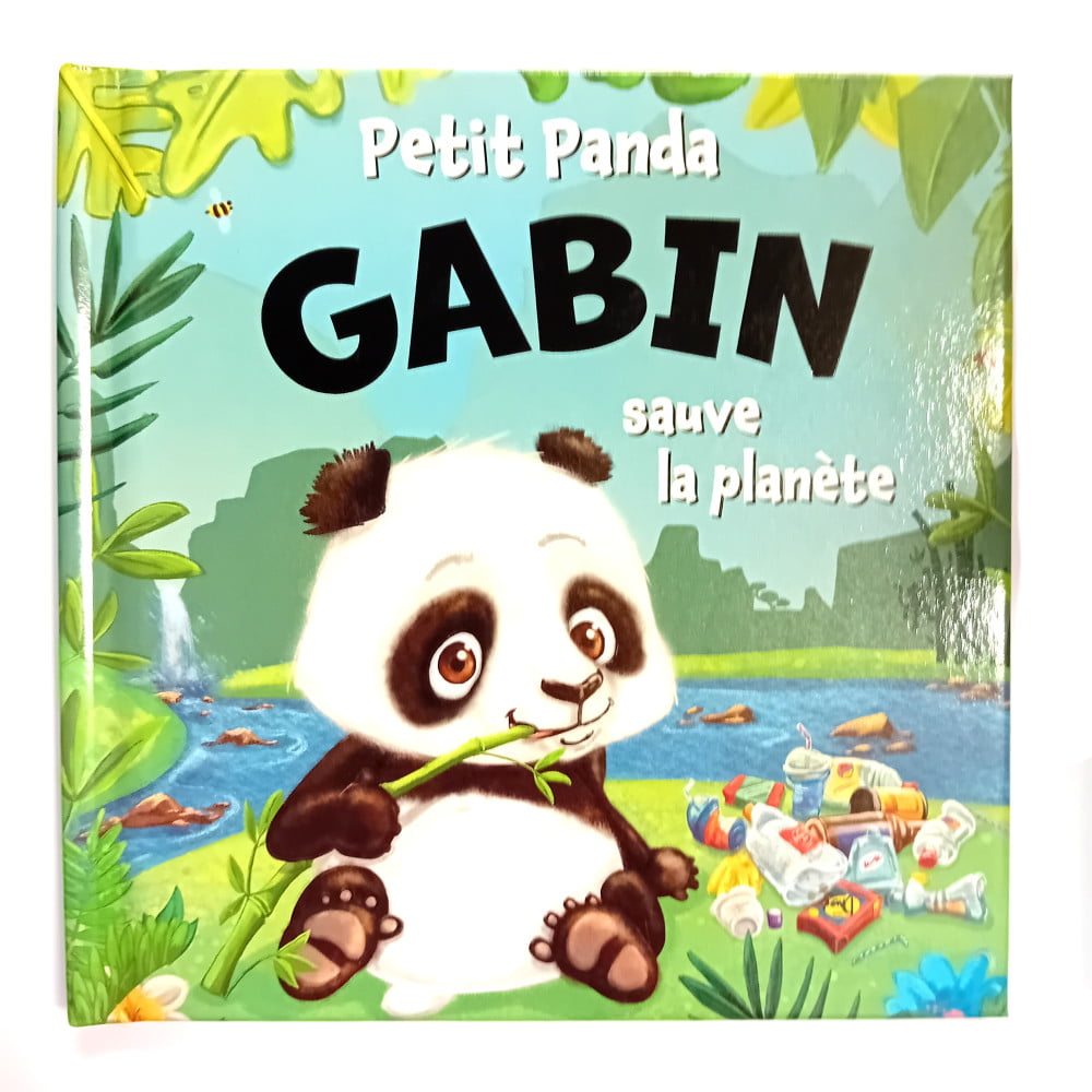 Livre Petit Panda personnalisé prénom Gabin