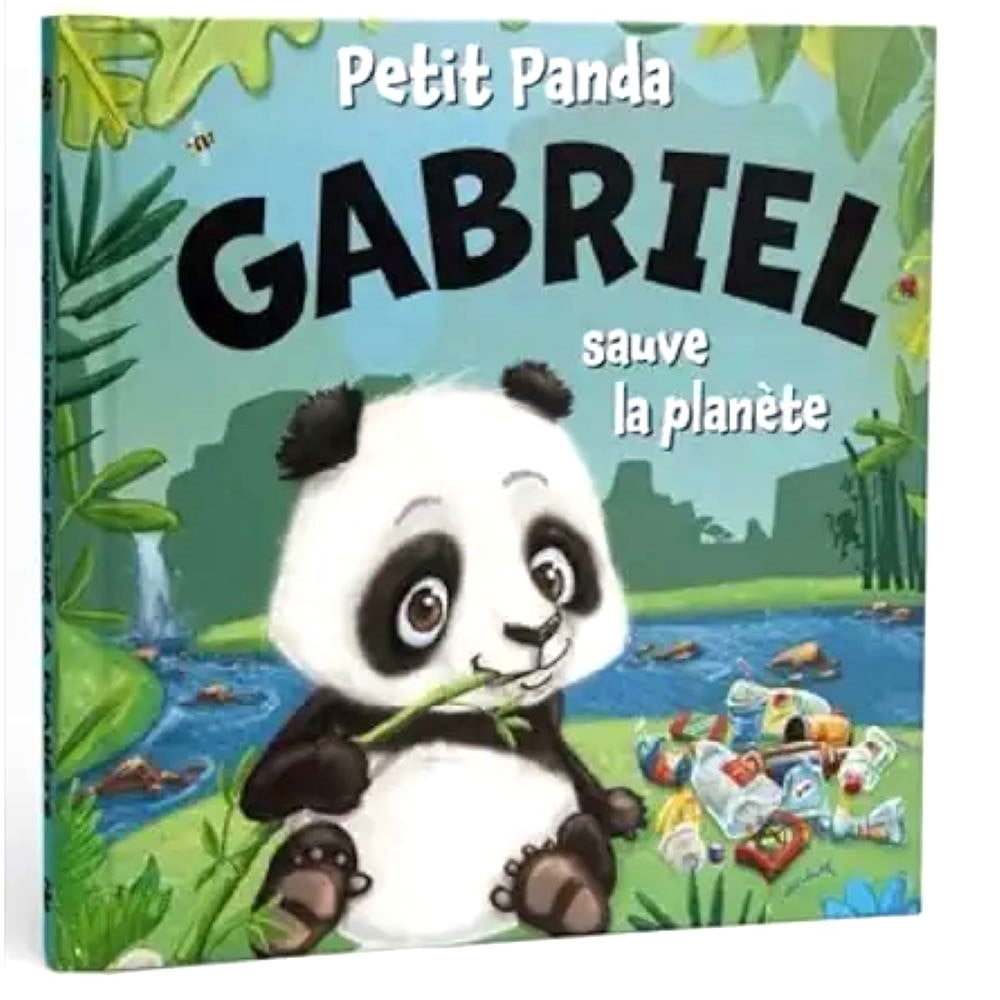 Livre Petit Panda personnalisé prénom Gabriel