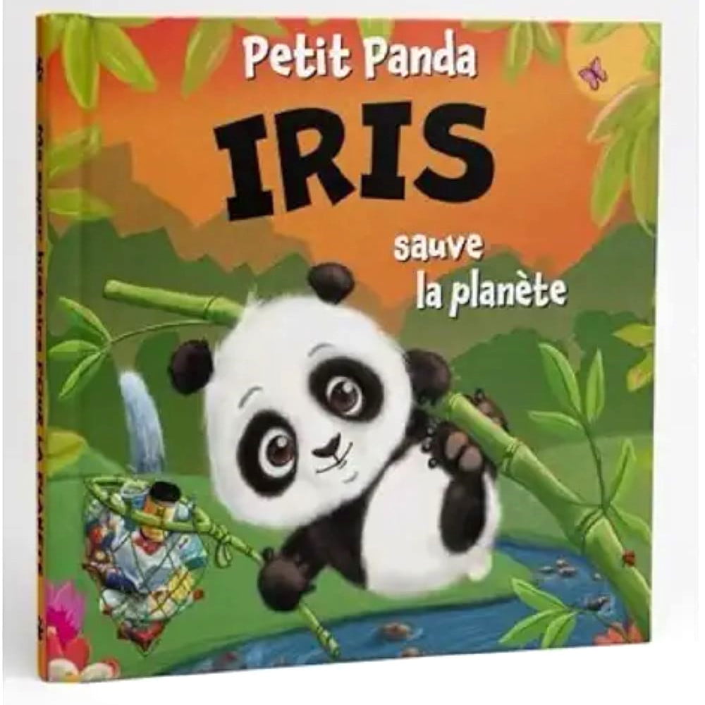 Livre Petit Panda personnalisé prénom Iris