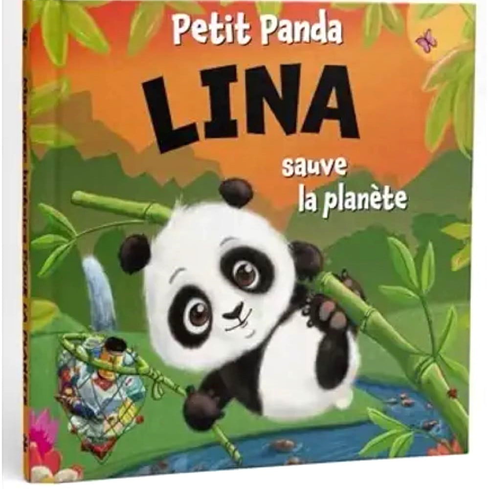 Livre Petit Panda personnalisé prénom Lina