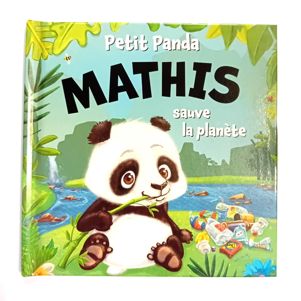 Livre Petit Panda personnalisé prénom Mathis