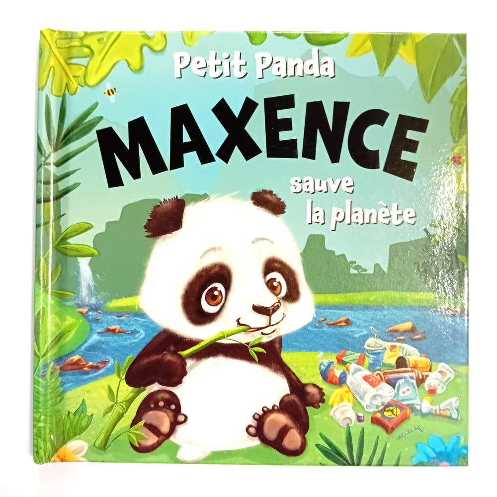 Livre Petit Panda personnalisé prénom Maxence