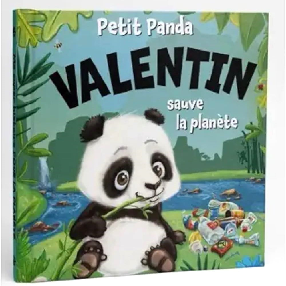 Livre Petit Panda personnalisé prénom Valentin