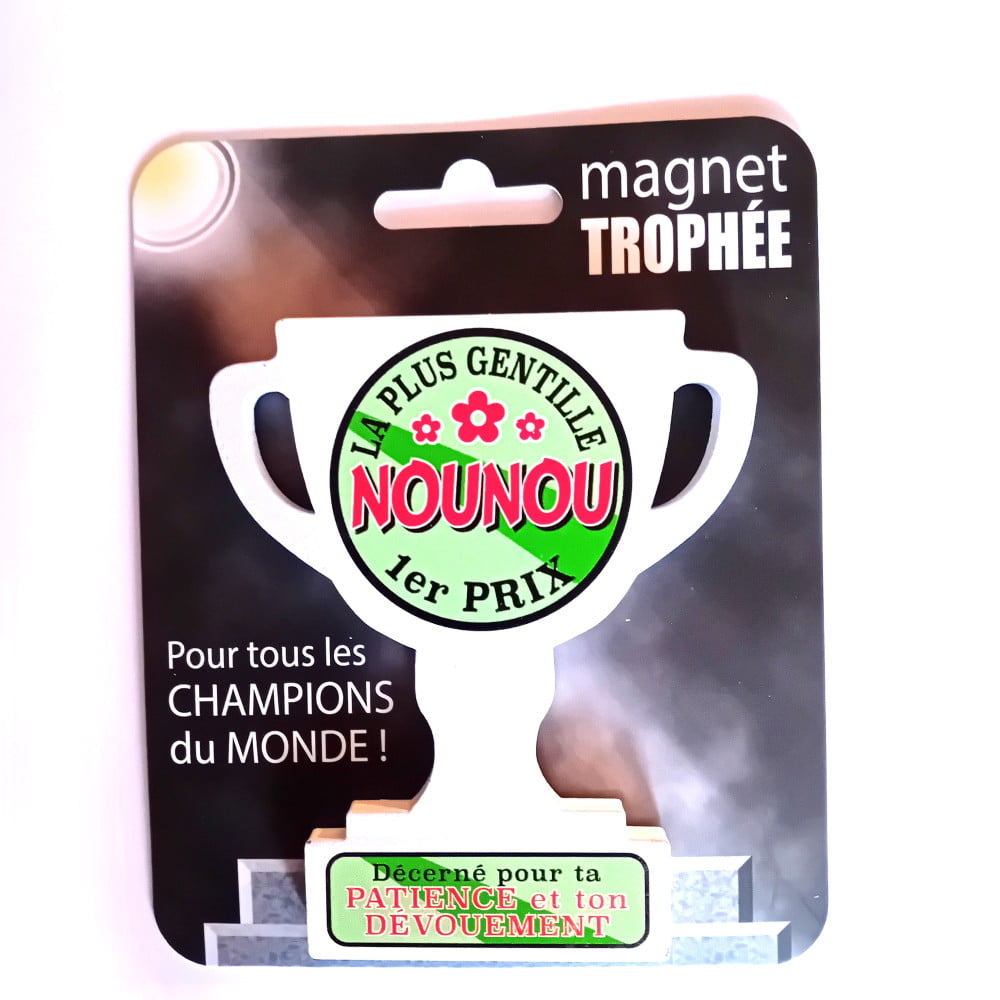 Magnet trophée bois Nounou
