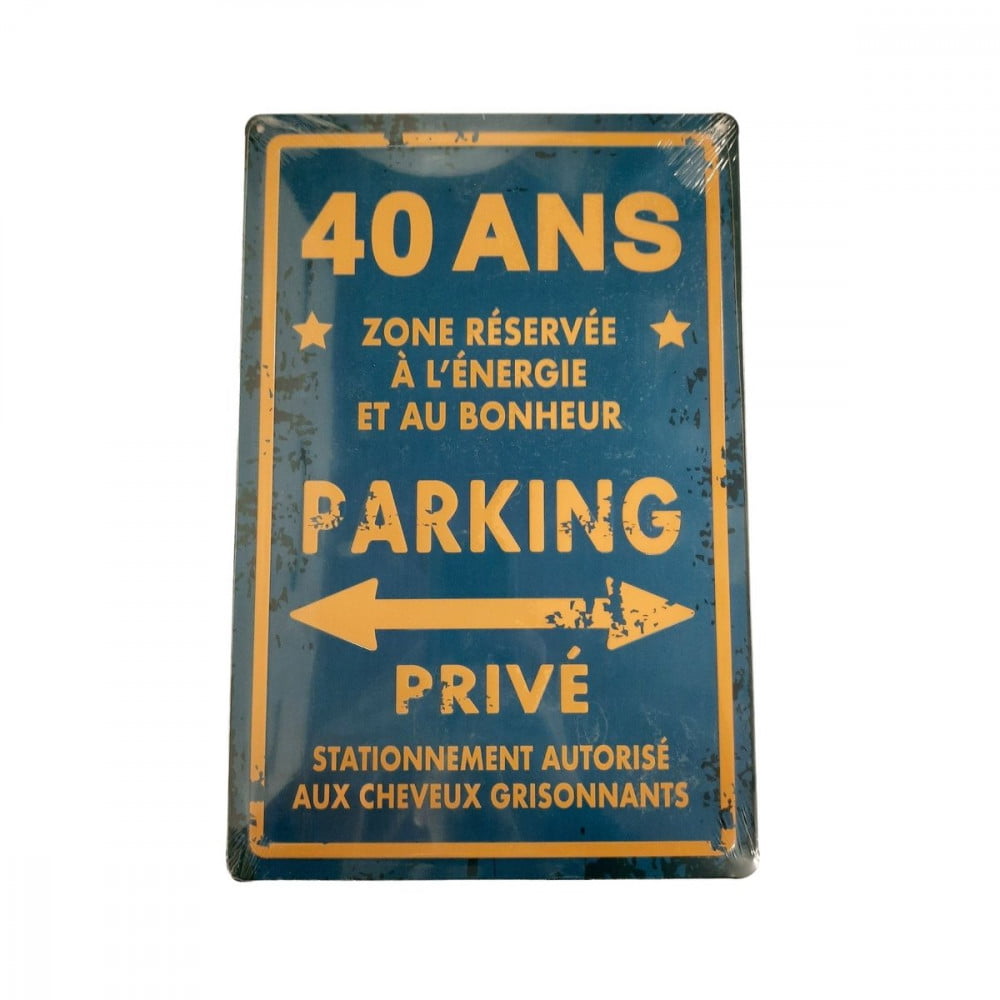 Plaque de parking anniversaire 40 ans