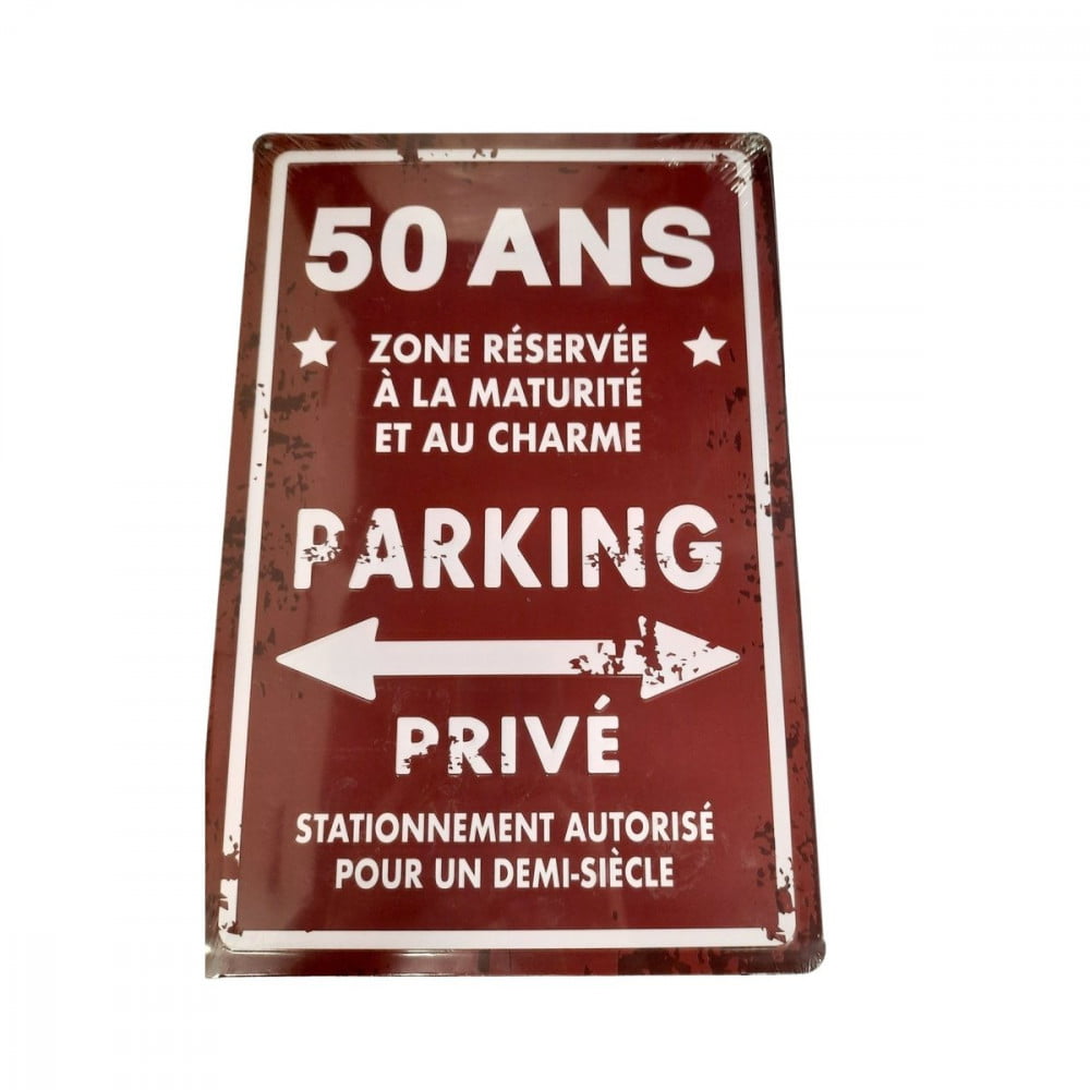 Plaque de parking anniversaire 50 ans