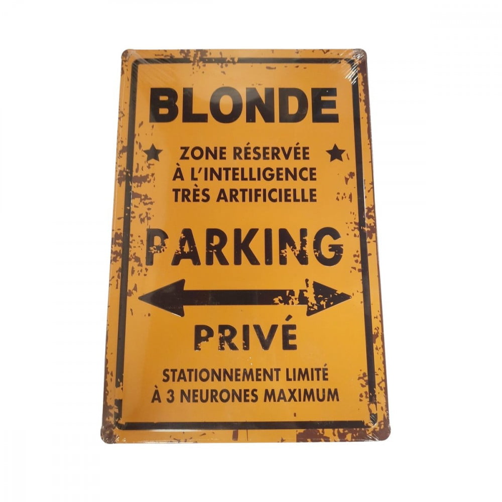 Plaque de parking Blonde