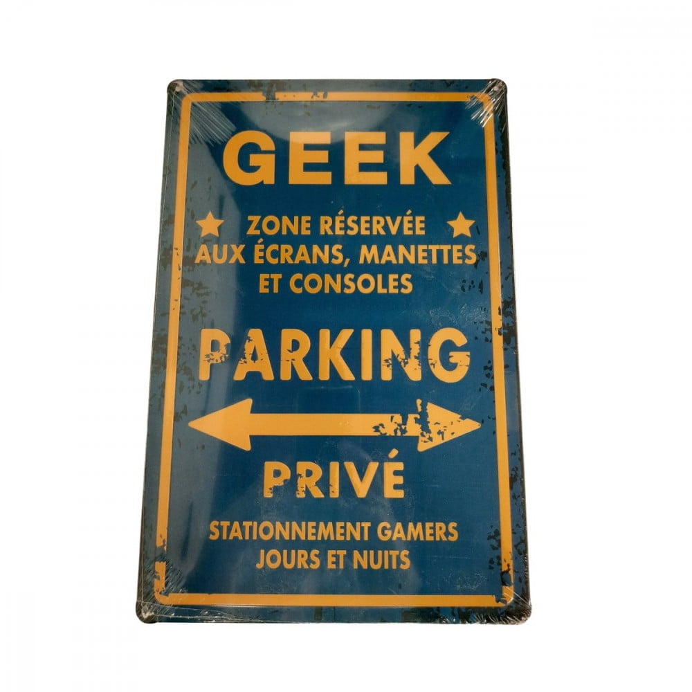 Plaque de parking Geek