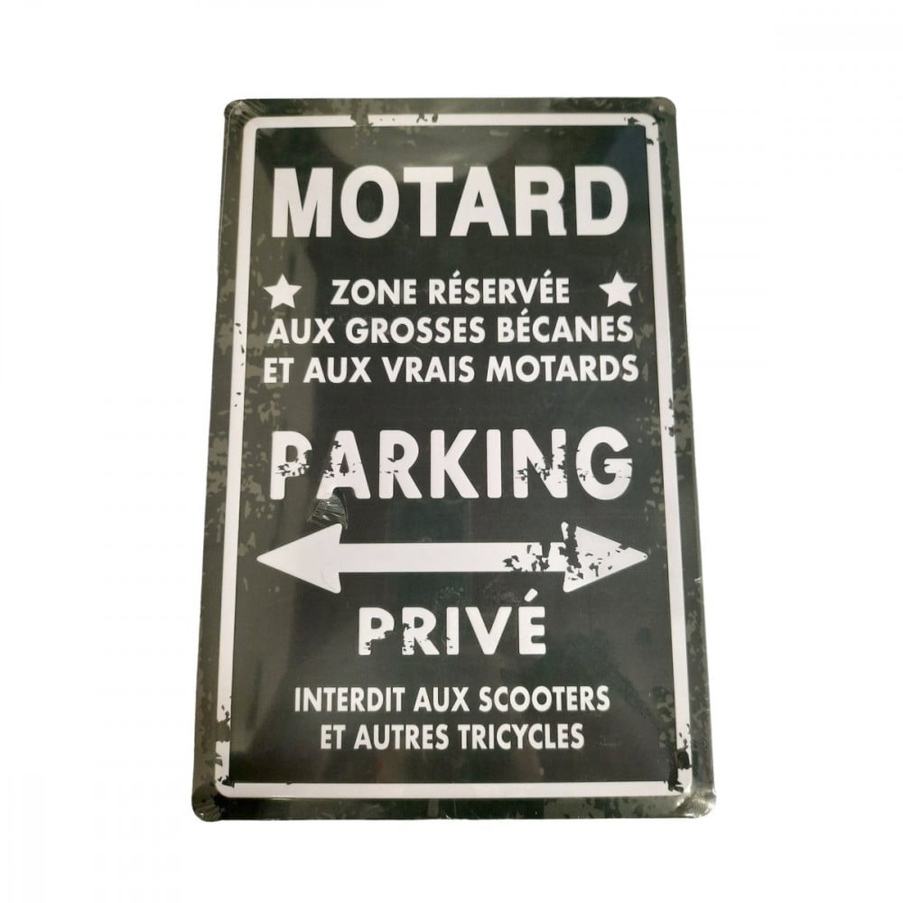 Plaque de parking Motard