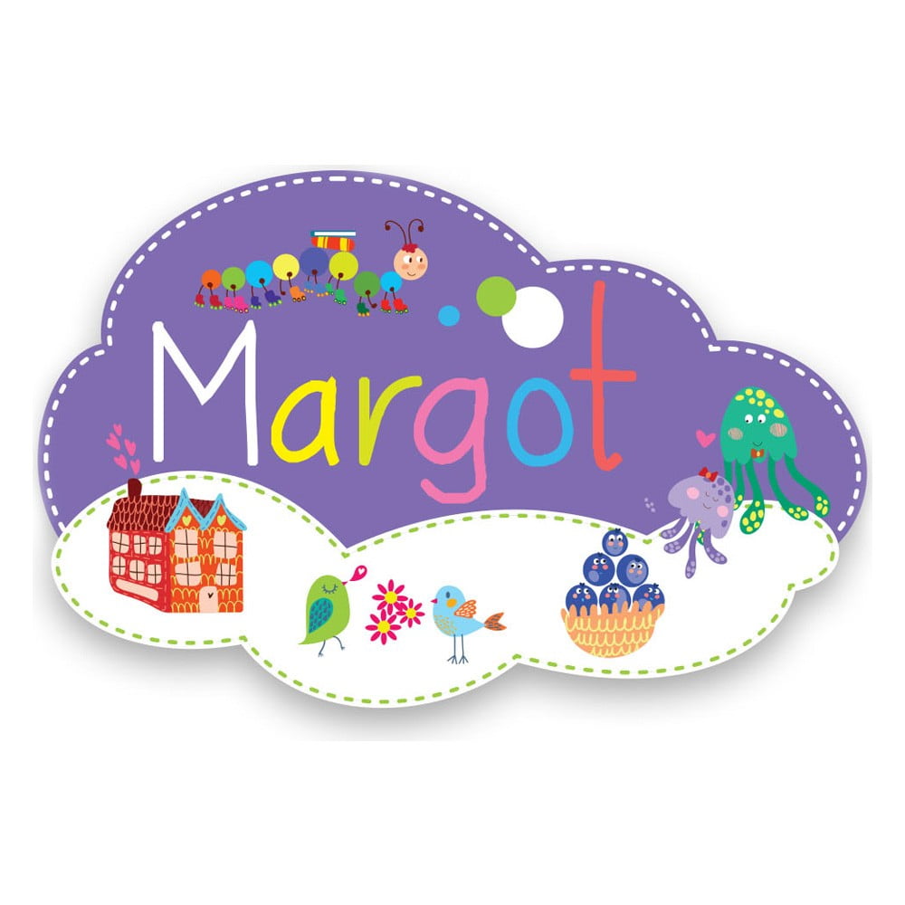 Plaque de porte en bois prénom Margot