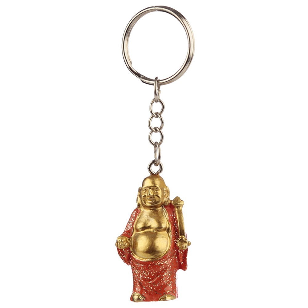 Porte clés Bouddha méditation rouge