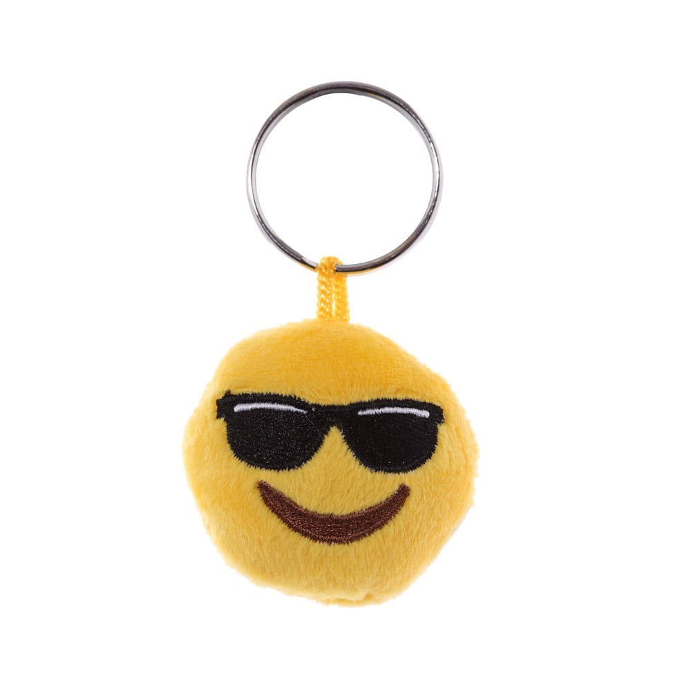 Porte Clés Emoji jaune Lunettes de Soleil