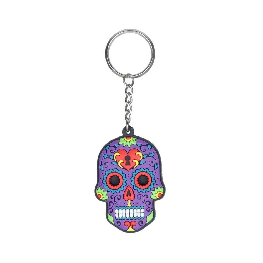 Porte clés Tête Mexicaine violet