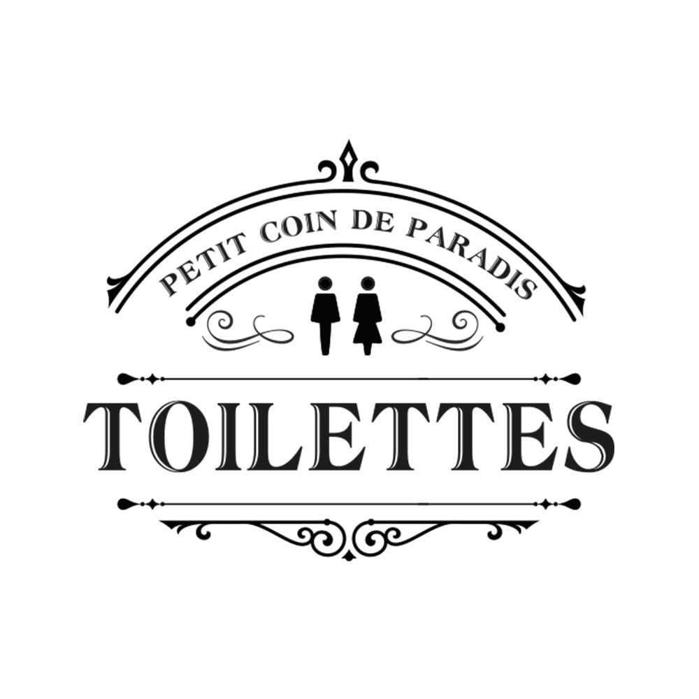 Sticker de porte Toilettes ..